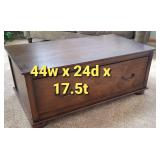 Mahogany Cocktail Table with Doublesided Pullout Drawer