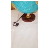 Lit Globe Lamp with Small Desktop Globe