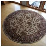 Eight Foot Round Oriental Area Rug