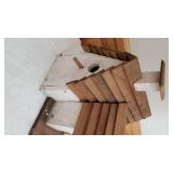 Triplex Wooden Birdhouse