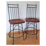 Heavy Shaker Style Iron Swivel Bar Stools
