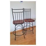 Heavy Shaker Style Iron Swivel Bar Stools