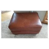 Thomasville Chocolate Brown Leather  Ottoman