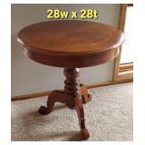 Light Mahogany Drum Table
