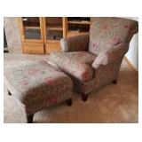 Cottage Rose Arm Chair and Ottoman