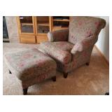 Cottage Rose Arm Chair and Ottoman