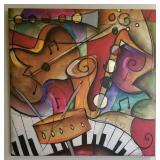Large musical art print on canvas