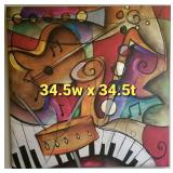 Large musical art print on canvas