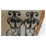 Large Black Iron Candelabras