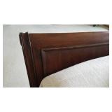 King Leather and Brass Tack Sleigh Bed