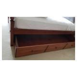 Ethan Allen Twin Bed with Trundle Storage Drawer