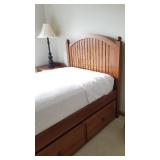 Ethan Allen Twin Bed with Trundle Storage Drawer