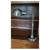Nickel Metal Adjustable Dome Shade Desk Lamp