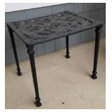 Petite Black Cast Aluminum Basket Weave Patio Side Table
