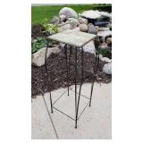Tile  Top Iron Plant Stand