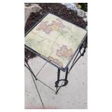 Tile  Top Iron Plant Stand