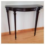 Chestnut to Mahogany Demilune Console Table by Bombay