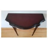 Chestnut to Mahogany Demilune Console Table by Bombay