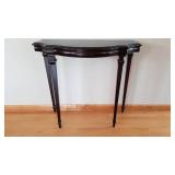 Chestnut to Mahogany Demilune Console Table by Bombay
