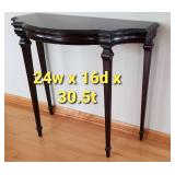 Chestnut to Mahogany Demilune Console Table by Bombay