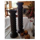 Decorator Accent Pieces in Amber, Wood and Metal