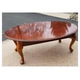 Traditional Mahogany Oval Cocktail Table