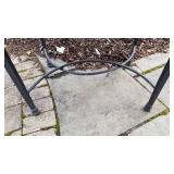 Black Cast Aluminum Basket Weave Patio Side Table