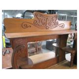Antique Wooden Mirrored Buffet Styl...