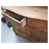 Antique Wooden Mirrored Buffet Styl...