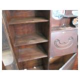 Antique Dark Wood Curio Cabinet wit...