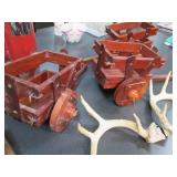 3 Decorative Wooden Carts. Carts ha...