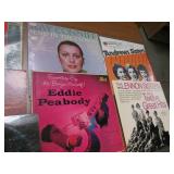 Stack of Vintage Record Albums with...