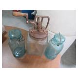 Vintage Square Thick Glass Mason S...