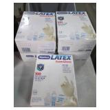 5 boxes of Latex Exam Gloves, One s...