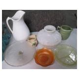 Lot of Pottery Pitchers and Glass S...