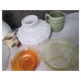 Lot of Pottery Pitchers and Glass S...