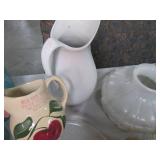 Lot of Pottery Pitchers and Glass S...