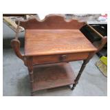 Vintage Wooden Wash Table with 1 dr...