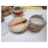Vintage China 6 Cups, 6 mini plates...