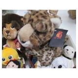 Mail tray with a ton of stuffed plu...