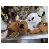 Mail tray with a ton of stuffed plu...