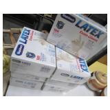 7 boxes of Latex Exam Gloves, One s...