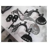 Set of Cast or Wraught Iron Lantern...