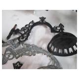 Set of Cast or Wraught Iron Lantern...