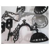 Set of Cast or Wraught Iron Lantern...