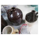 Clay Water Jugs, mug and some bells...