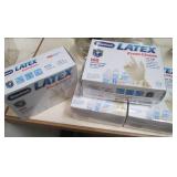 4 boxes of Latex Exam Gloves, One s...