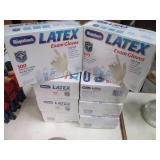 8 boxes of Latex Exam Gloves, One s...