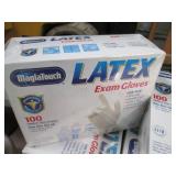 6 boxes of Latex Exam Gloves, One s...