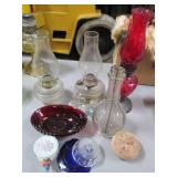 Vintage Clear, Red and Cobalt Color...